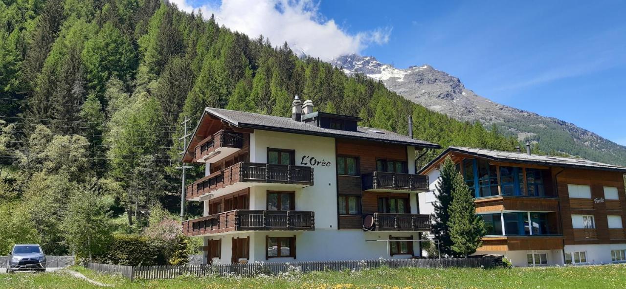 Free Cable Car & Bus In The Summer Haus L'Oree Saas-Grund Luaran gambar